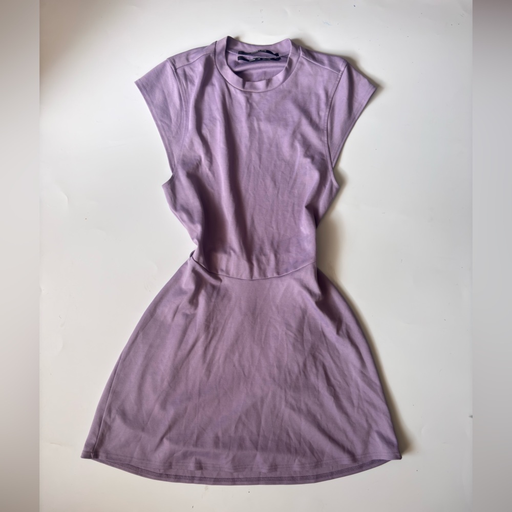 Silence + Noise Lilac Open Back Mini Dress
